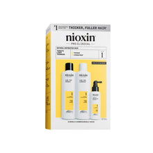 Cargar imagen en el visor de la galería, Nioxin Sistema #1 Kit Anticaída Cabello Natural 150 ml Tratamiento Completo de 3 Pasos para Densidad Capilar