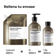 Cargar imagen en el visor de la galería, L'Oréal ProfessionnelAbsolut Repair Molecular Shampoo Refill 500ml
