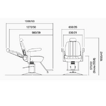 Cargar imagen en el visor de la galería, Sillón Barbero modelo Sportsman by Takara Belmont Color Chocolate AB-GT1