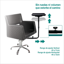 Cargar imagen en el visor de la galería, Charola Metálica Giratoria para Silla Corte y Barbero Letmex BM200