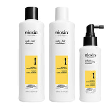 Cargar imagen en el visor de la galería, Nioxin Sistema #1 de 150 ml Kit de 3 pasos Anticaída, Cabello Natural
