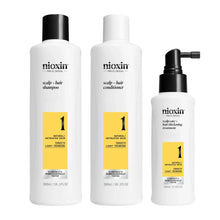 Cargar imagen en el visor de la galería, Nioxin Sistema #1 300 ml Kit de 3 pasos Anticaída, Cabello Natural