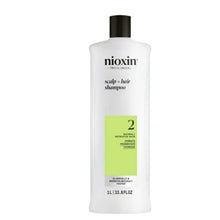 Cargar imagen en el visor de la galería, Nioxin Sistema #2 Cleanser Shampoo 1000 ml para Cabello Natural con Caída Progresiva