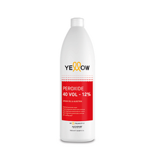 Cargar imagen en el visor de la galería, Yellow Peroxide 40 Vol. 12% 1000ml crema oxidante profesional para una aclaración potente y uniforme otorgando resultados precisos