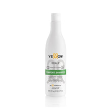 Cargar imagen en el visor de la galería, Yellow Scalp Comfort Shampoo 500ml limpieza ultra suave para alivio inmediato y equilibrio del cuero cabelludo sensible