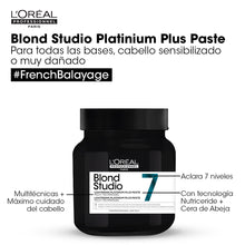Cargar imagen en el visor de la galería, Decolorante Blond Studio Lightening Platinum Plus 7 500g