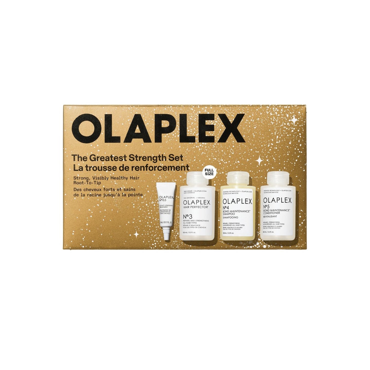 Caja de tratamientos THE GREATEST STRENGTH SET de Olaplex vista frontal