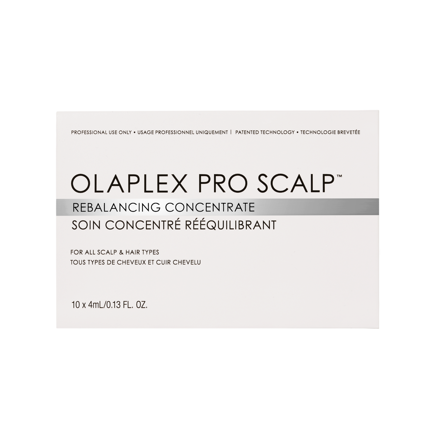 Caja Pro Scalp Rebalancing Concentrate vista frontal de olaplex