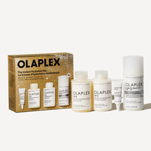 Cargar imagen en el visor de la galería, Kit olaplex the instant hydration set, caja y productos n°4, N° 5, N° 0.5, N° Leave-in

