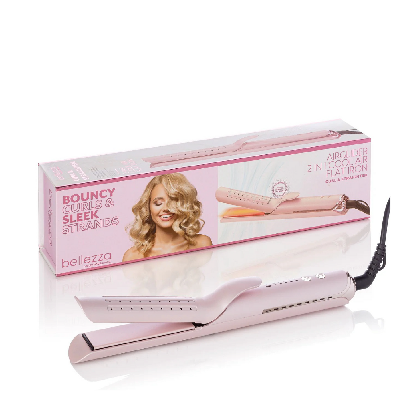 Airglider | 2-en-1 Plancha de Aire Frío/Rizador