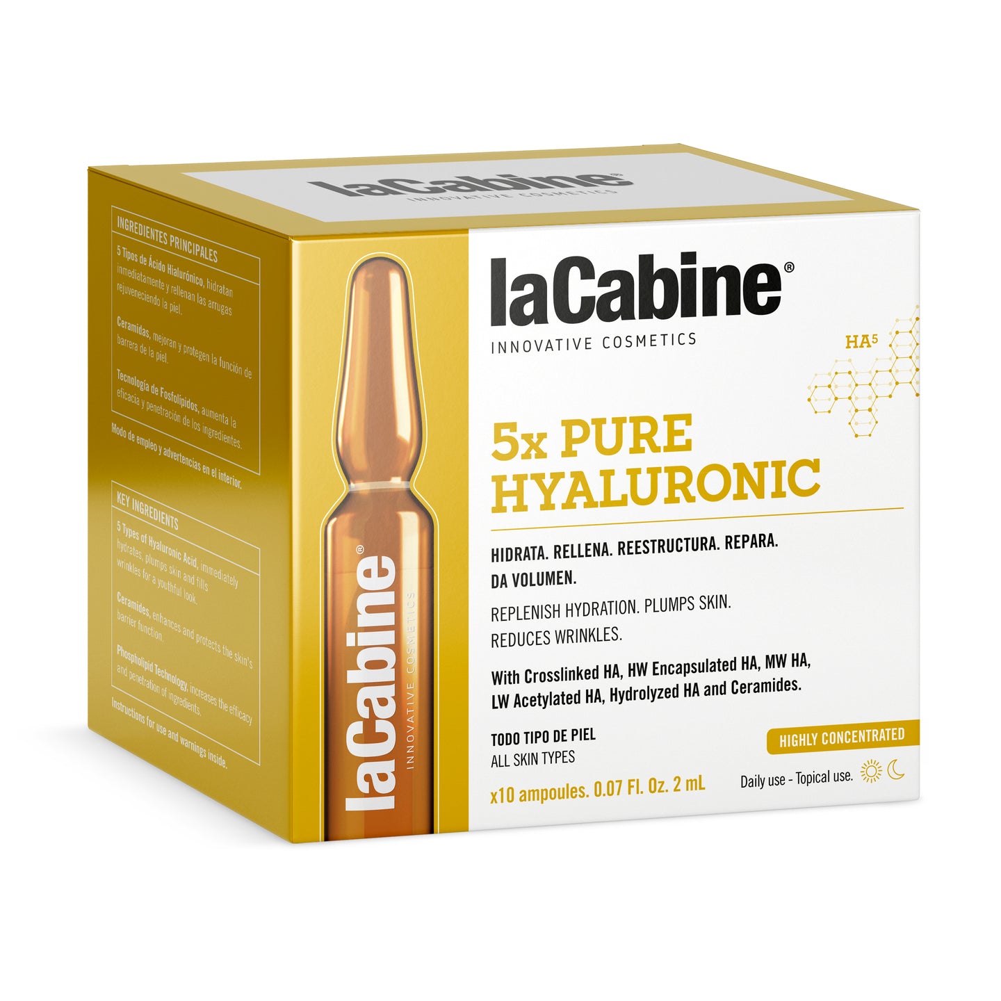Caja de Ampolletas Faciales 5X Pure Hyaluronic  10 x 2ml