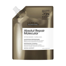 Cargar imagen en el visor de la galería, L'Oréal Professionnel Absolut Repair Molecular Shampoo Refill 500ml para Reparación Capilar Profunda de Cabello Dañado
