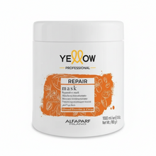 Cargar imagen en el visor de la galería, Yellow Repair Mascarilla de Reparación 1000ml tratamiento de reconstrucción profunda para cabello muy dañado y debilitado
