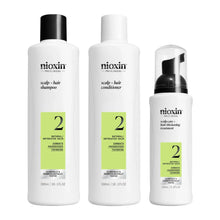 Cargar imagen en el visor de la galería, Nioxin Sistema #2       300 ml Kit de 3 pasos Anticaída, Cabello Natural
