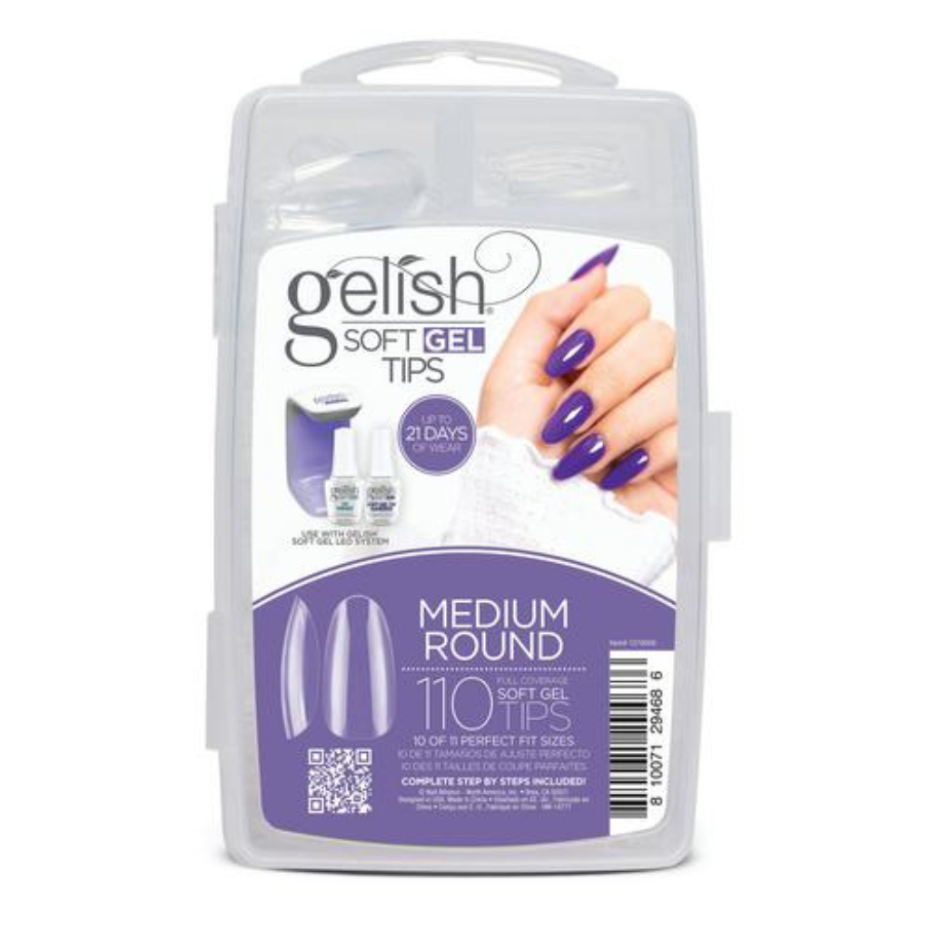 SOFT GEL TIPS MEDIUM ROUND 110PC 1270009