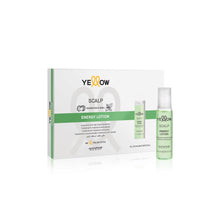 Cargar imagen en el visor de la galería, Yellow Scalp Energy Ampolletas Anticaída 6x13ml tratamiento intensivo para fortalecer y redensificar el cabello desde la raíz
