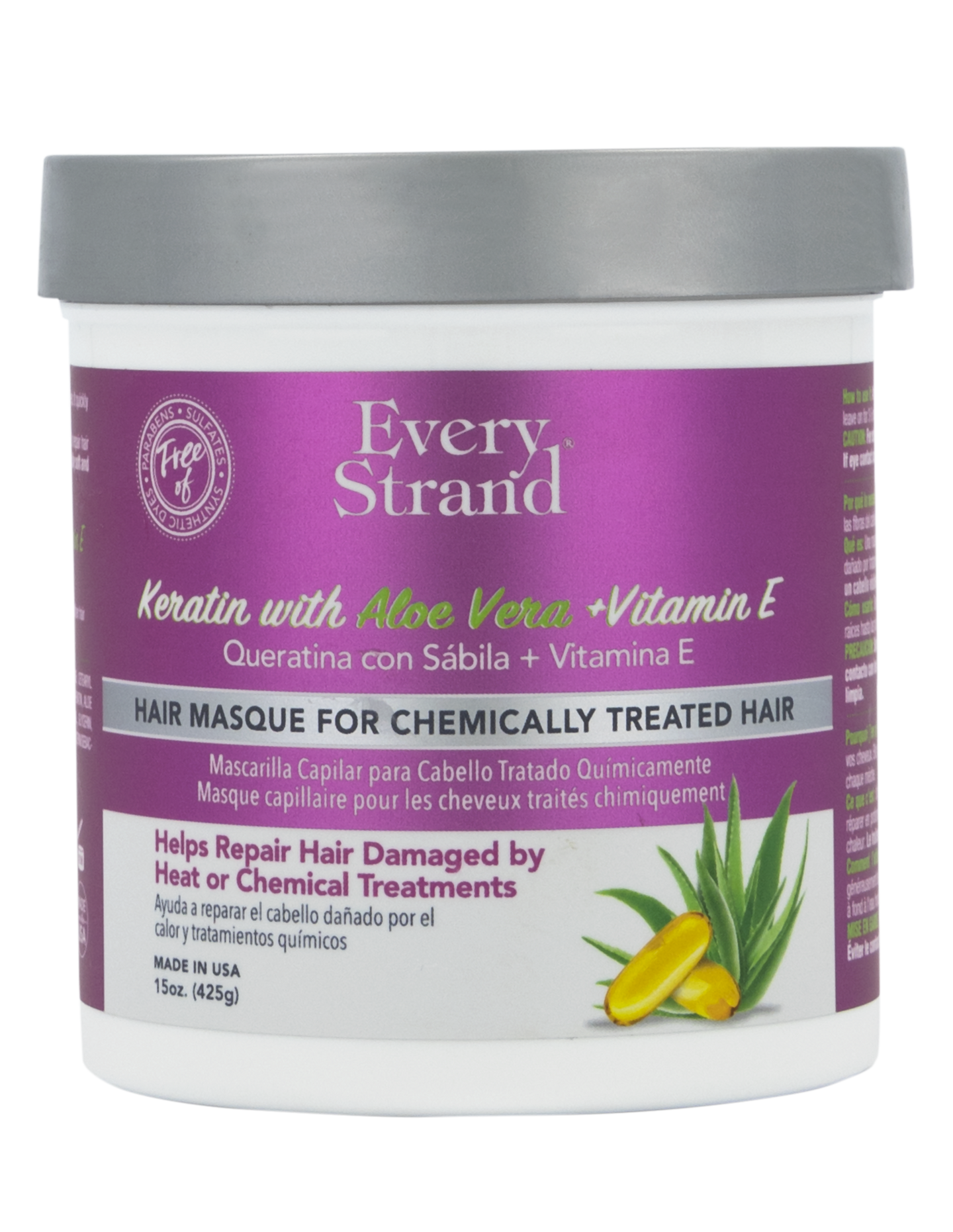 Mascarilla para Cabello con Keratina y Aloe Vera Vit E Sobre 425g