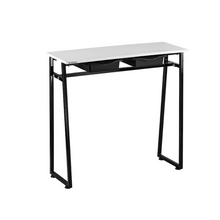 Cargar imagen en el visor de la galería, Mesa Portátil Letmex Manicure Con Cajones Andes Metálica Negro / Blanco
