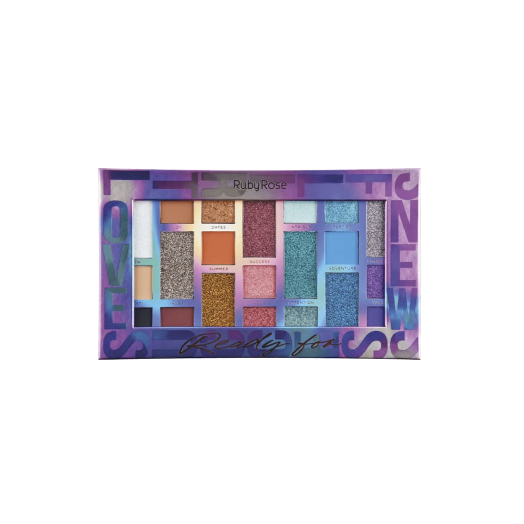 Paleta Sombra Ruby Rose Hb-1059 Metálicas y Glitter En Crema Ready For