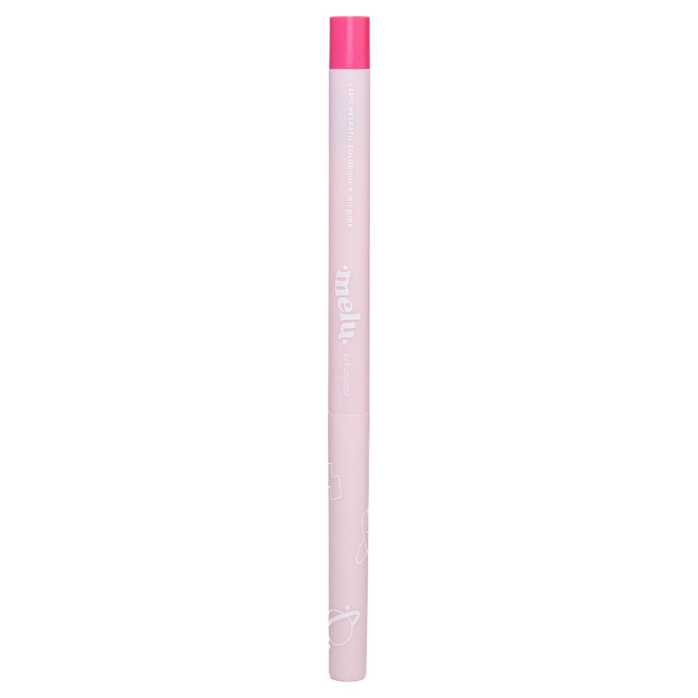 Lápiz Retractil Colorido Melu Ruby Rose All Pink Rr-2056 0.3g