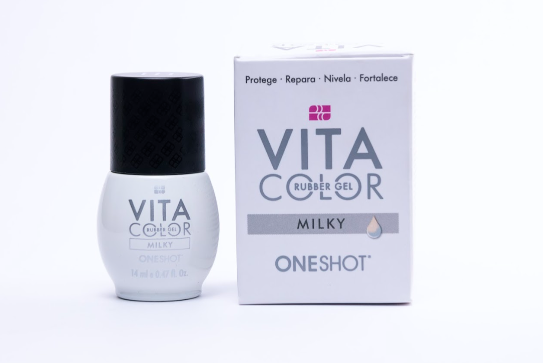 Vita Color Milky Rubber Gel Adicionado con Vitaminas y Calcio One Shot 14ml