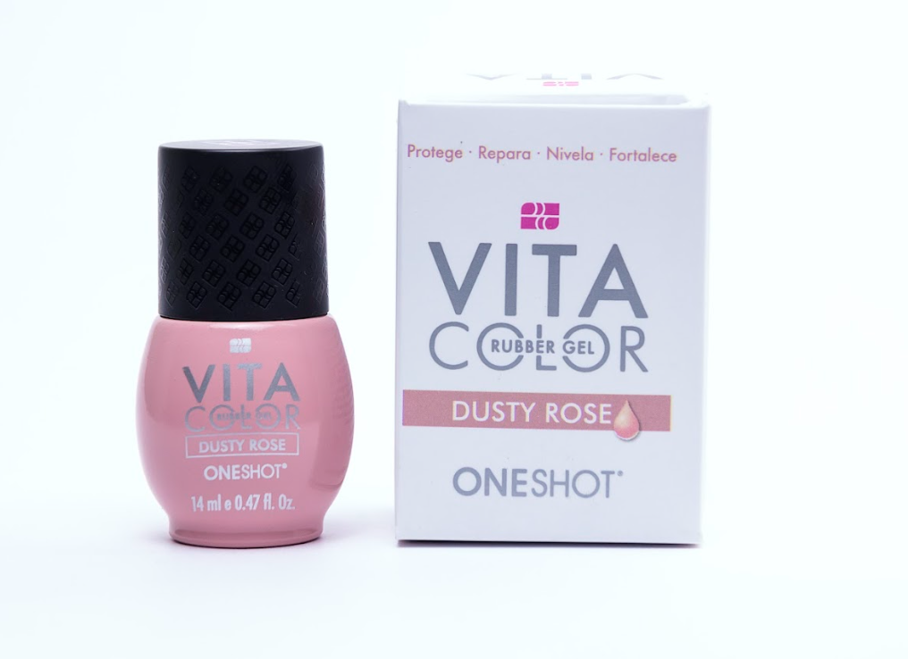 Vita Color Dusty Rose Rubber Gel Adicionado con Vitaminas y Calcio One Shot 14ml