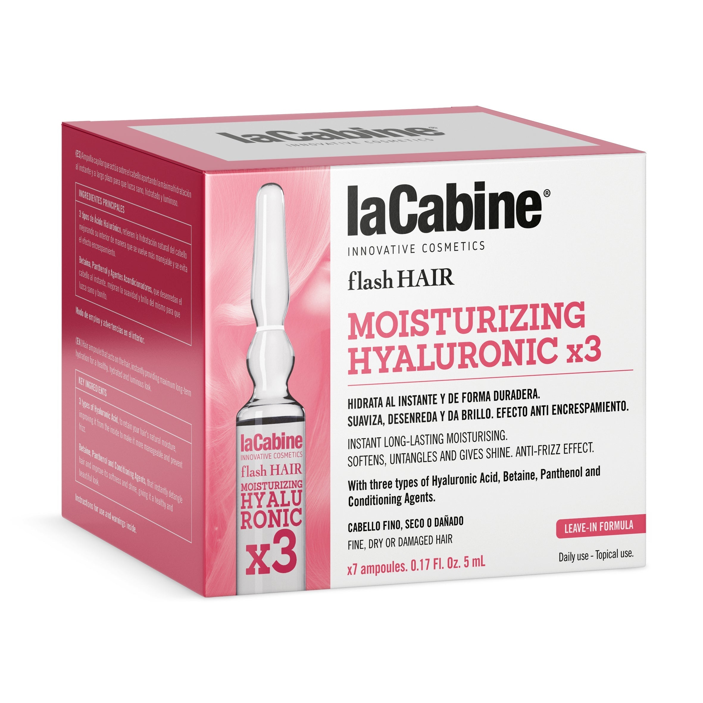 Caja de Ampolletas Capilares Flash Hair Moisturizing Hyalironic X3 7 X  5ml