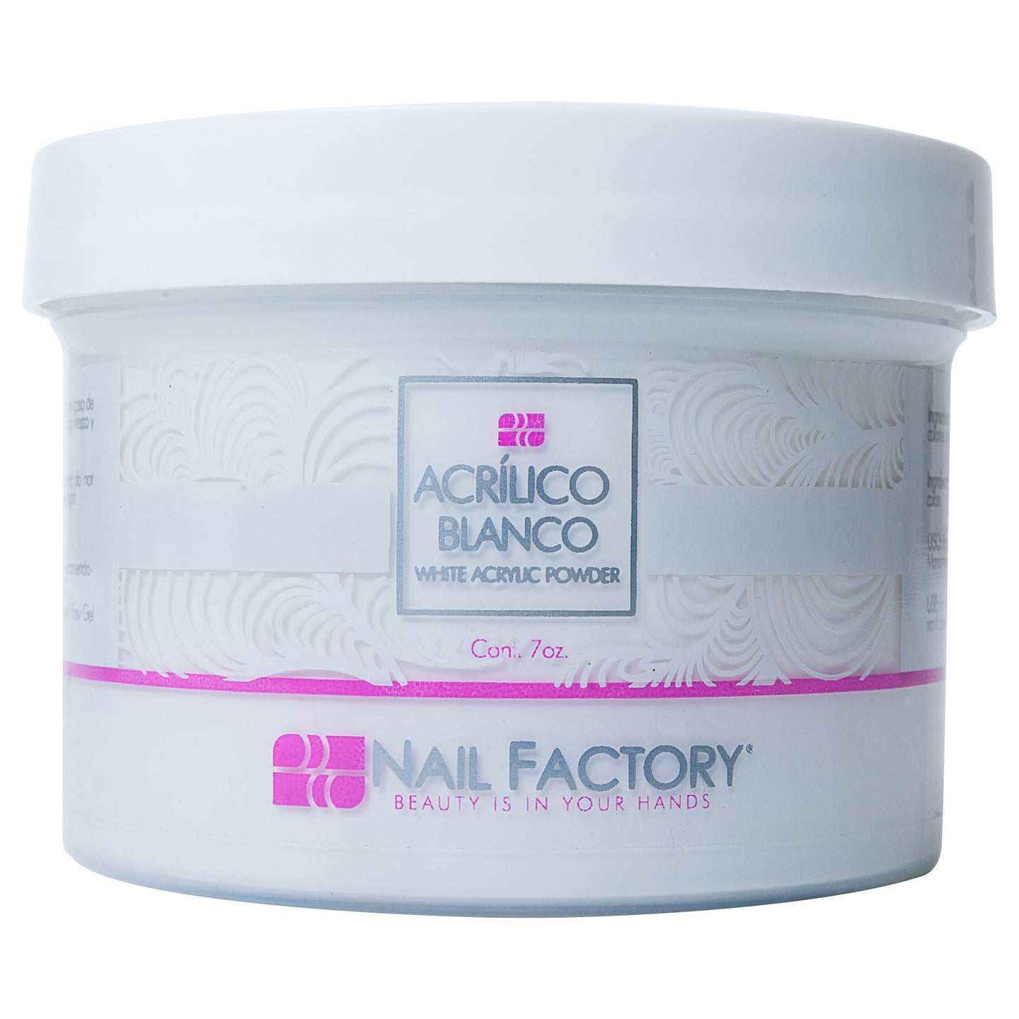 Polvo Acrílico para Construcción de Uñas White 198g