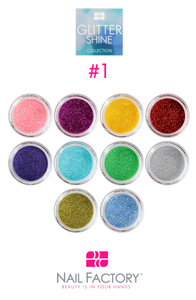 Polvo Acrílico Glitter V1 Collection para Decoración de Uñas 10pzas
