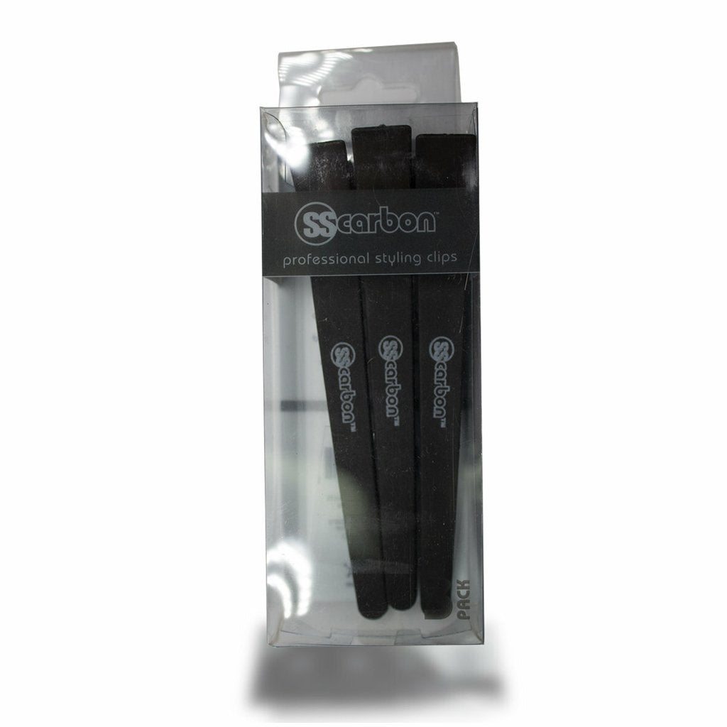 SS Carbón Paquete De Clips Negros 3 Pz