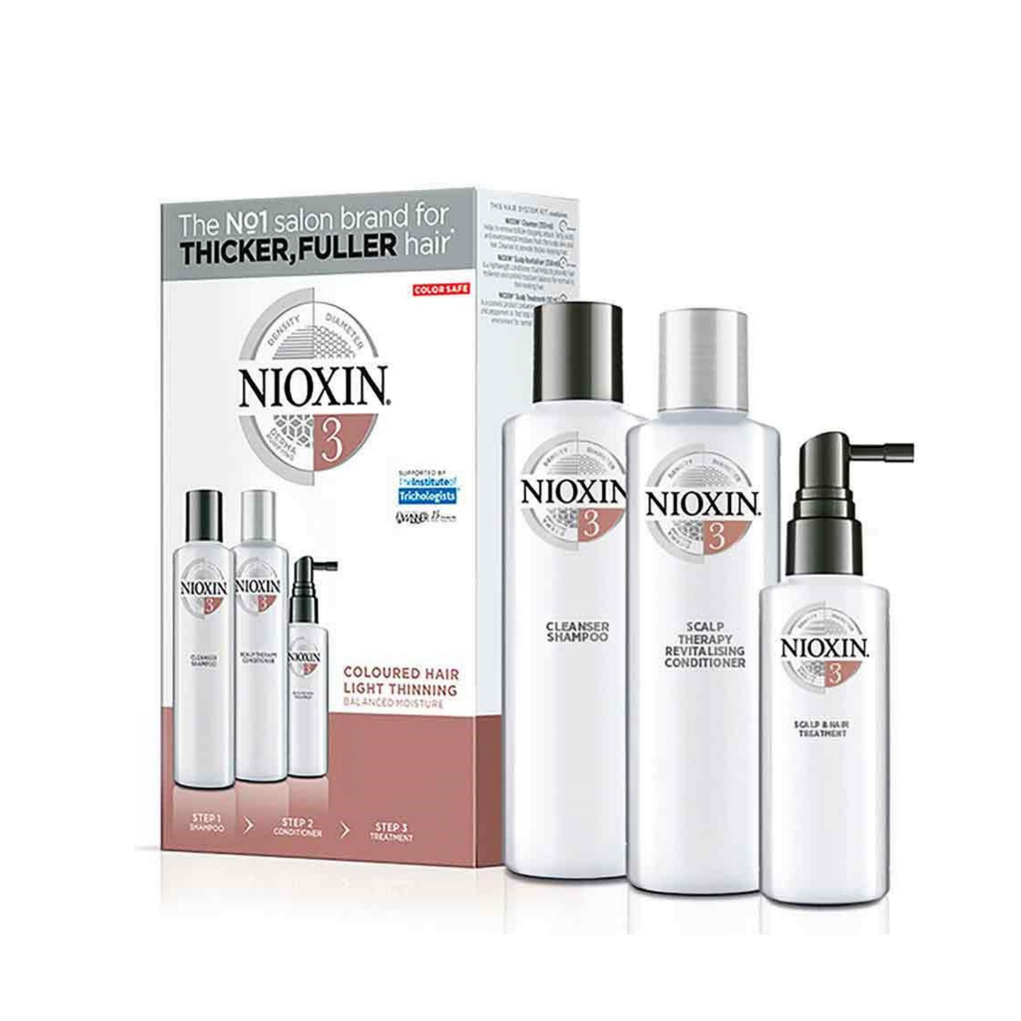 Sistema #3 Kit de 3 Pasos Anticaída Moderada - Cabello Teñido 150ml 3pzas